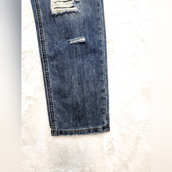 Dex Ripped Blue Fadewash Straight Leg Jeans. Womans Size 27. - Picture 3 of 16